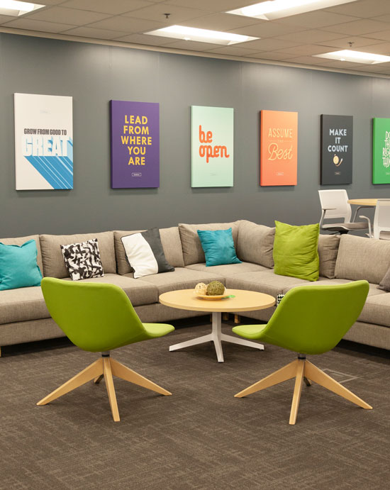 BambooHR office value posters