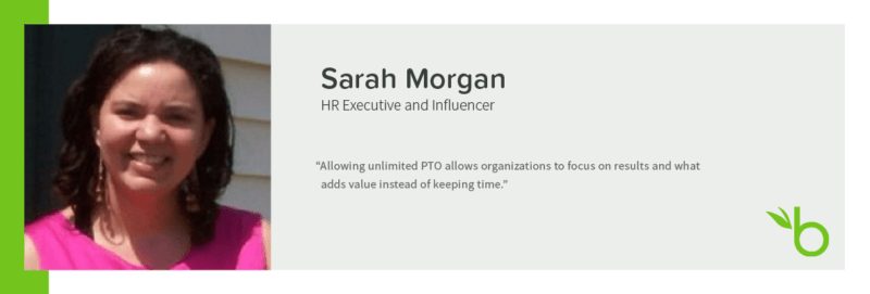 Sarah Morgan HR Quote