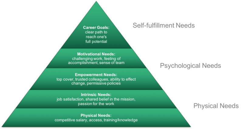 Maslow's Pyramid: focus on basic needs when giving feedback.