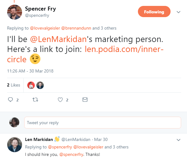Tweet from Spencer Fry